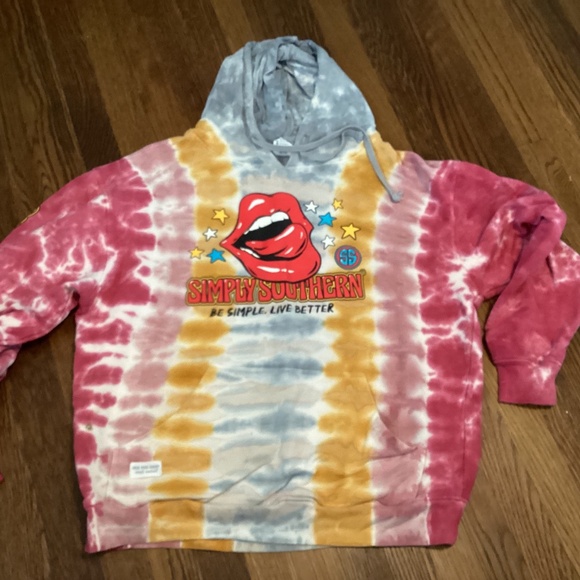 Simply Soythern tye dye hoodie ladies L - Picture 1 of 7
